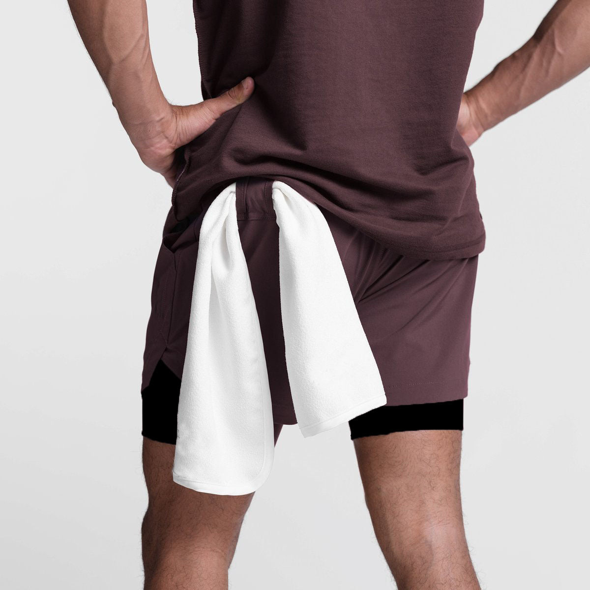 Running Squat Breathable Double Layer Quick Dry Shorts