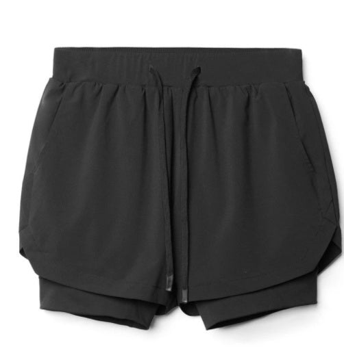Running Squat Breathable Double Layer Quick Dry Shorts