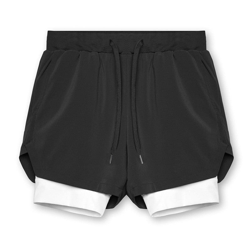 Running Squat Breathable Double Layer Quick Dry Shorts